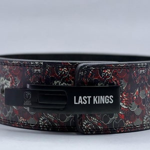 Red Dragon Lifting Quality Leather Lever Belt 4&quot; Wide Heavy Duty 10mm Thick | Adjustable Back Support, Workout Belt, Exercise