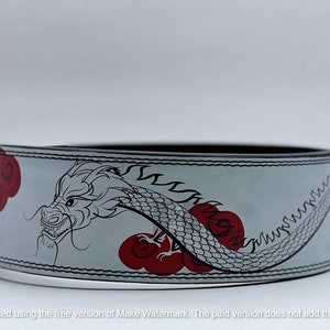 White Dragon Lifting Quality Leather Lever Belt 4&quot; Wide Heavy Duty 10mm Thick | Adjustable Back Support, Workout Belt, Exercise