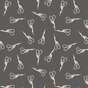 Longueur du fil Snip In Style, Broderie Obsessed Fabric, Tissus pour galerie d'art, Courtepointe en coton, Tissu sur le thème de la couture