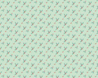 Arrival of Winter Berries Mint Yardage, Christmas Fabric, Holiday Sewing Fabric, Riley Blake Designs, Sandy Gervais Fabric Collection