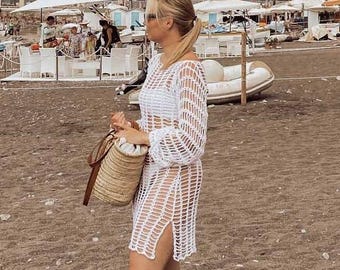 Positano Crochet Dress Pattern: Beach Cover Up (PDF Download) Sizes XXS-XXL