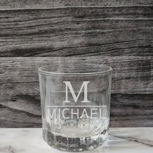 Personalized Etched Whiskey Glass: Drink in Style