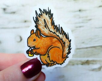 Matte Sticker Candy Corn Squirrel