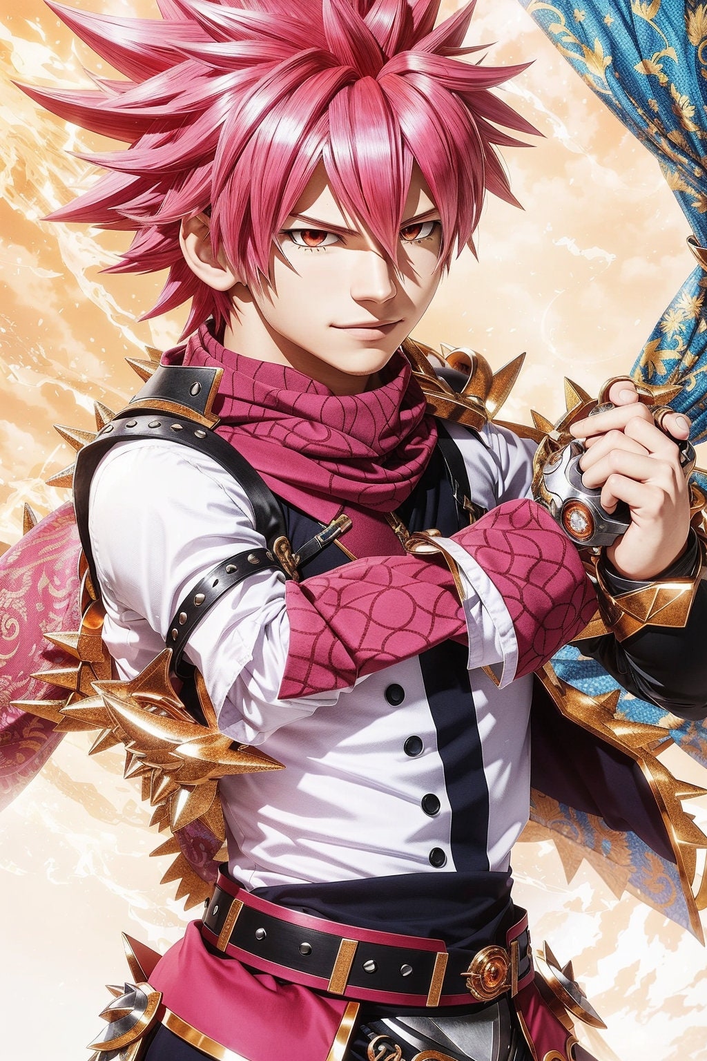 Fairy Tail Art Natsu Dragneel Anime Greeting Card by Anime Art