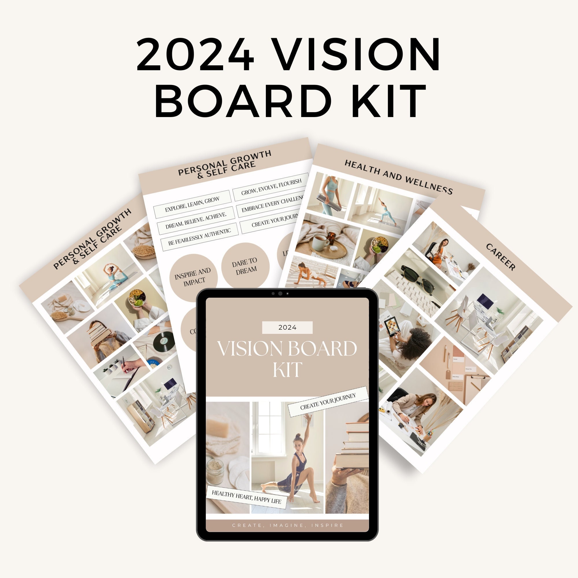 2024 Vision Board Kit Complete Ultimate Bundle Inspirational Dream