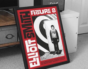 Elliot Smith Poster, Music Wall Art, Band Cover Graphic, Slowcore