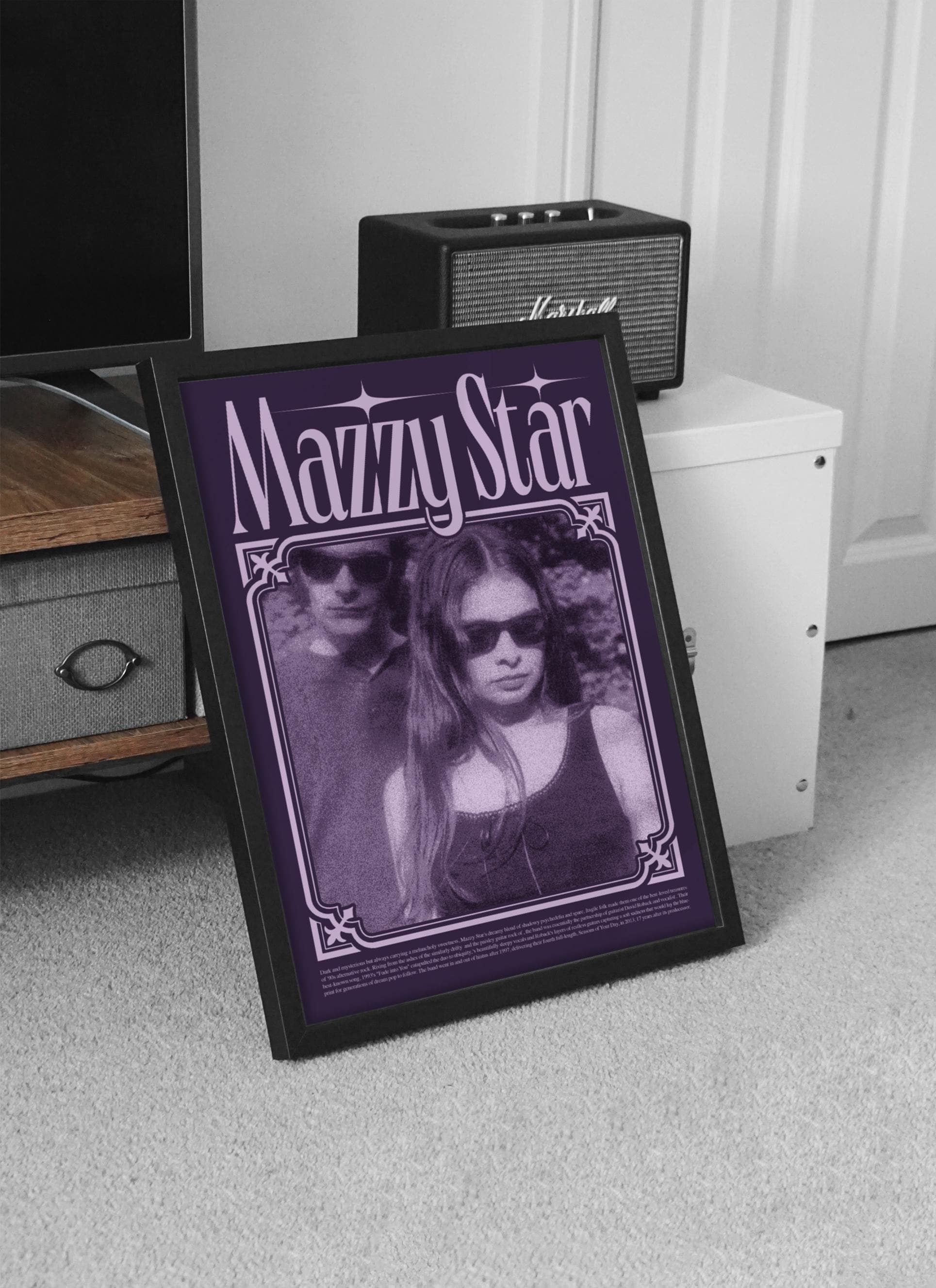 Slowcore Poster Mazzy Star Poster, Music Wall Art, Band Cover Graphic, Dreampop Poster ...