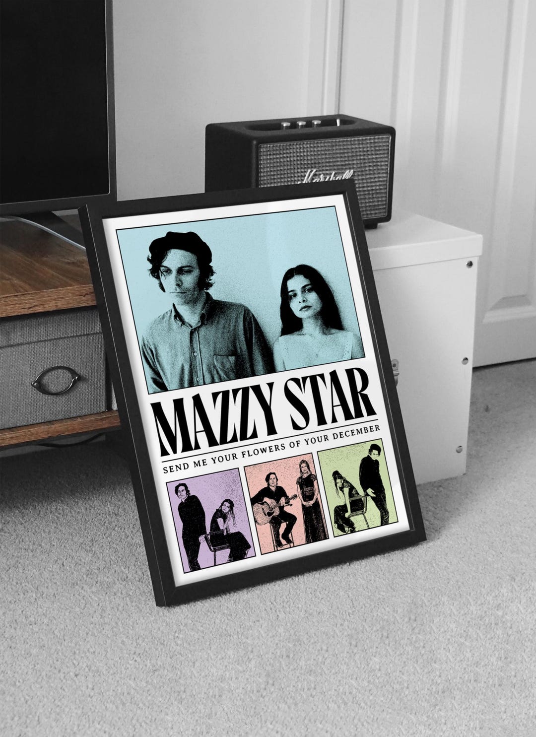 Slowcore Poster Mazzy Star Poster, Music Wall Art, Band Cover Graphic, Dreampop Poster ...