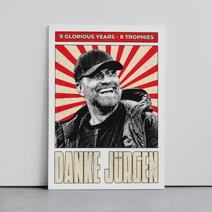 Jurgen Klopp Poster, Liverpool Soccer Poster, Danke Jurgen Print, Jurgen Klopp Canvas, Heavy metal football, Wall Decor