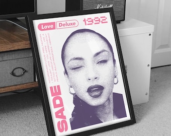 Sade Adu Poster, Music Wall Art, Band Cover Graphic, Soul Music Poster, R&B Poster, Digital Art Print