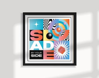 Sade Adu Poster, Music Wall Art, Playful Graphic, Jazz poster, R&B Poster, Soul Music Poster, Digital Art Print
