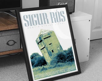 Sigur Ros Poster, Music Wall Art, Post Rock Poster, Art Rock Poster, Ambient Music Poster, Dreampop, Digital Art Print