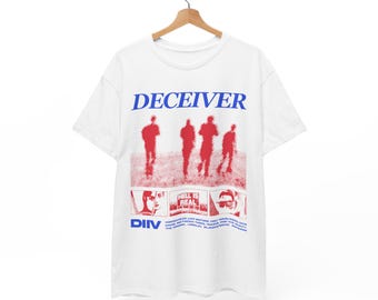 DIIV ファンアート T シャツ、インディーロック T シャツ、ノイズポップ T シャツ、シューゲイザー T シャツ