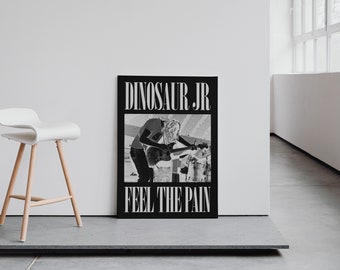 Dinosaur Jr Poster, Music Wall Art, Band Cover Graphic, Indierock Poster, Noisepop Poster, Digital Art Print