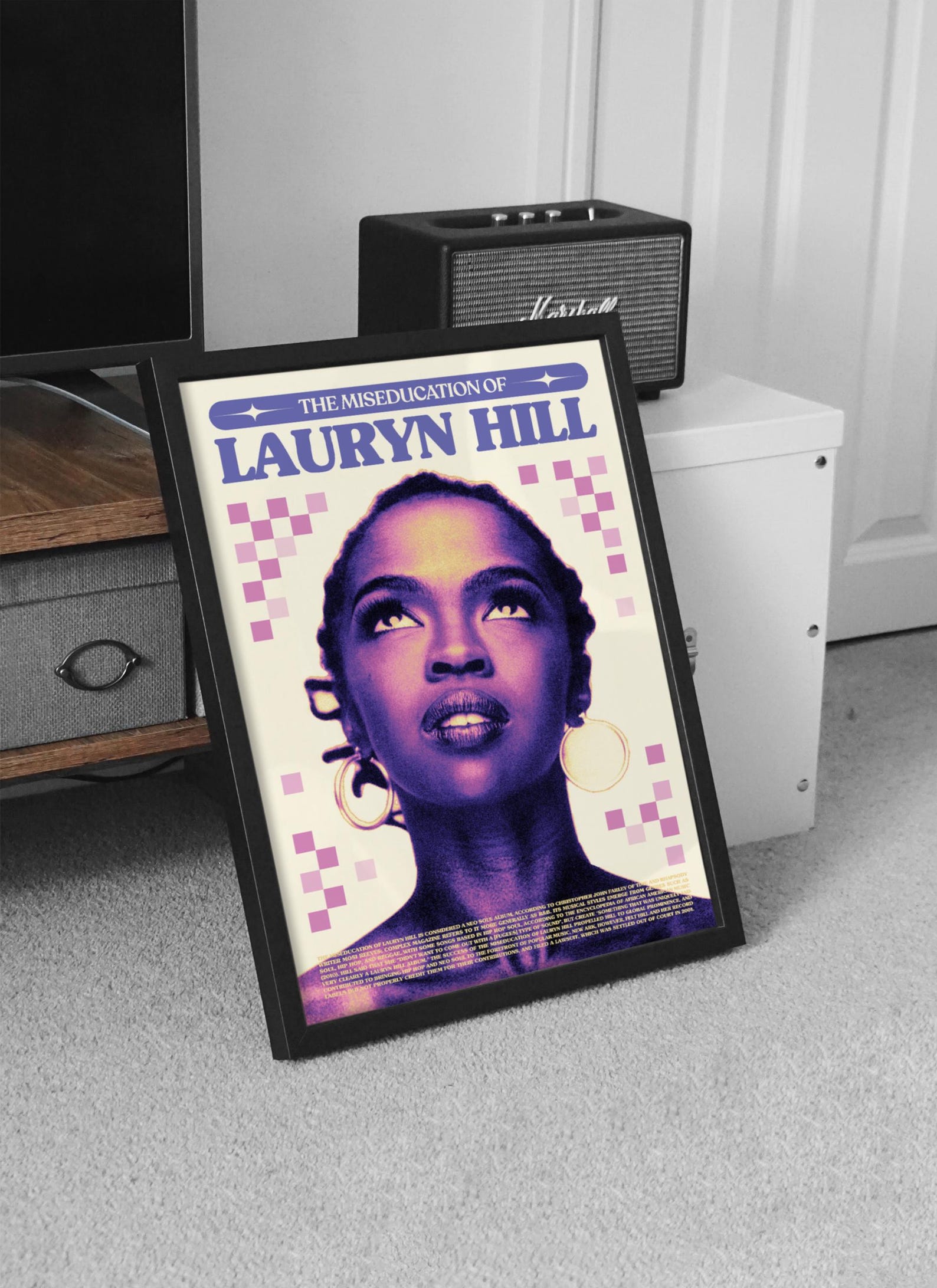 Lauryn Hill Poster, Music Wall Art, Retro Graphic, Jazz Poster, R&B ...