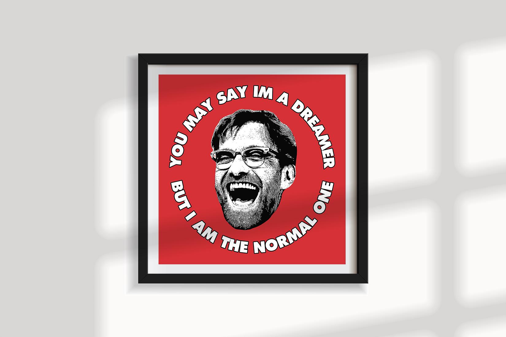 Normal One Klopp Jurgen Klopp Poster, Liverpool Soccer Poster, the Normal One Print ...