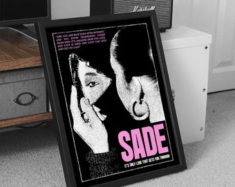 Sade Adu Poster, Music Wall Art, Band Cover Graphic, Soul Music Poster, R&B Poster, Digital Art Print