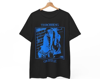 スロッビング・グリッスル ファンアート Tシャツ、インダストリアル ミュージック Tシャツ、ポストパンク Tシャツ、エクスペリメンタル ミュージック Tシャツ