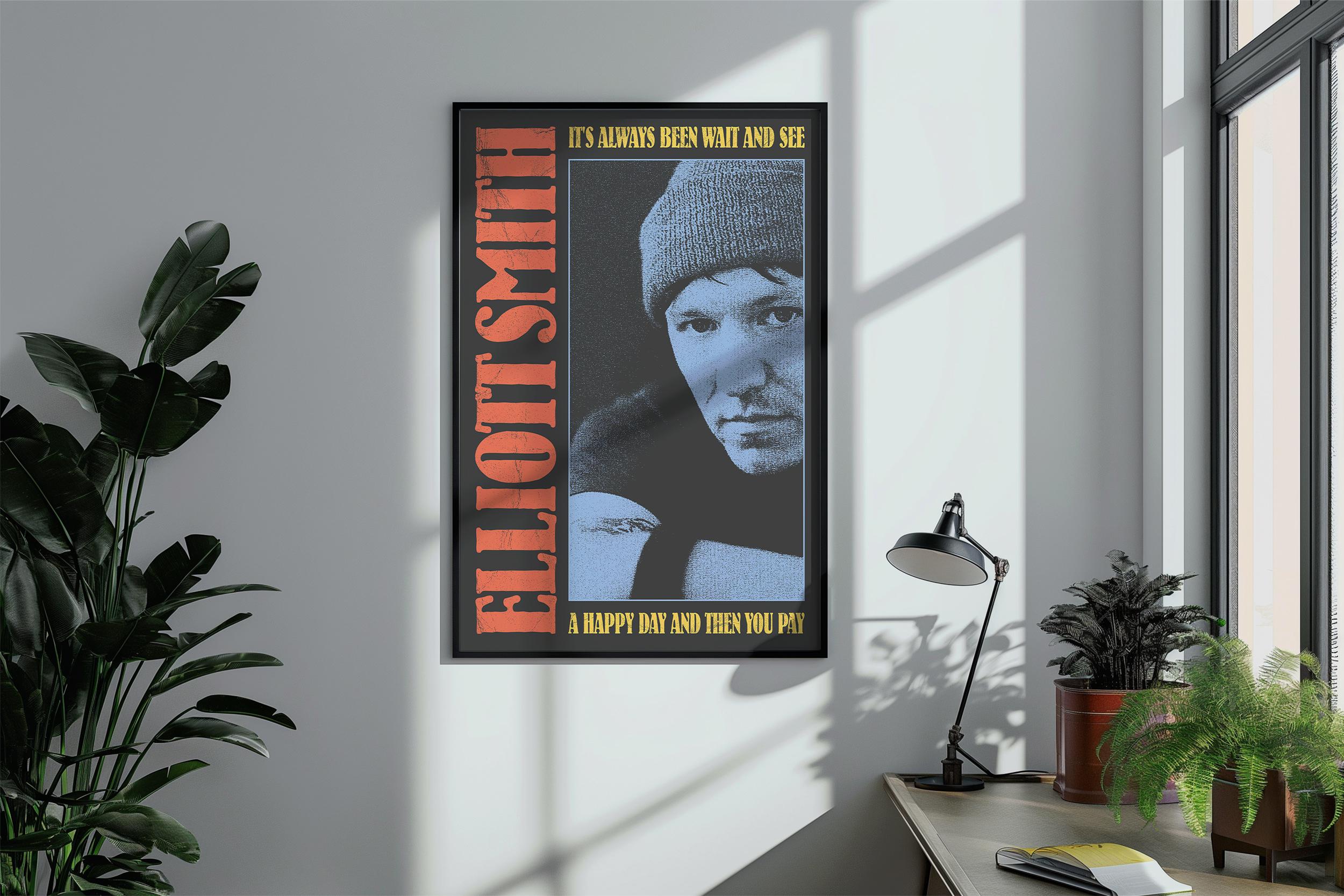 Slowcore Poster Elliot Smith Poster, Music Wall Art, Band Cover Graphic, Slowcore ...