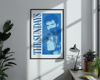 The Sonntags Ungerahmtes physisches Poster, Dreampop-Plakat, Jangle Pop-Plakat, Indie-Pop-Plakat