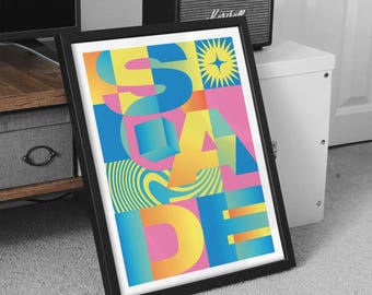 Sade Adu Poster, Music Wall Art, Mozaic Poster, R&B Poster, Soul Music Poster, Digital Art Print