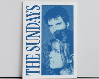 The Sundays Poster, Music Wall Art, Band Cover Graphic, Dreampop Poster, Jangle Pop Poster, Digital Art Print