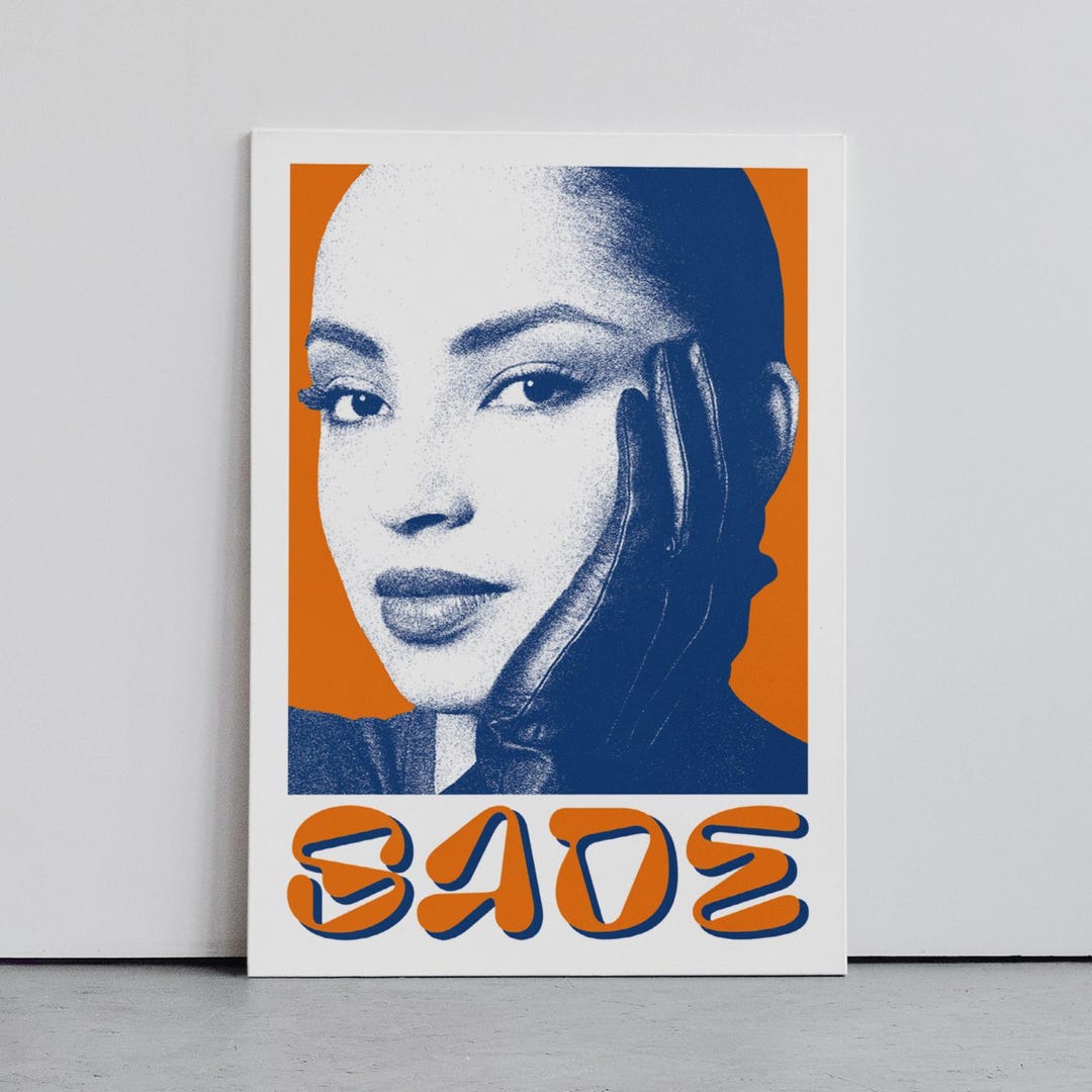 Sade Adu Poster, Music Wall Art, Band Cover Graphic, R&B Poster, Soul ...