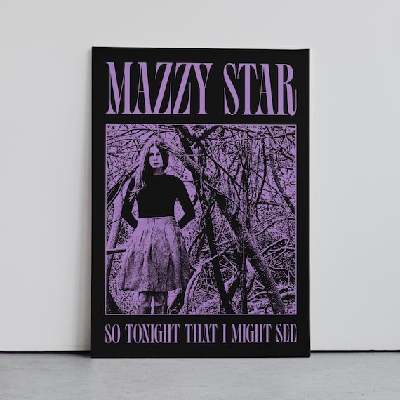 Mazzy Star Poster, Music Wall Art, Band Cover Graphic, Dreampop
