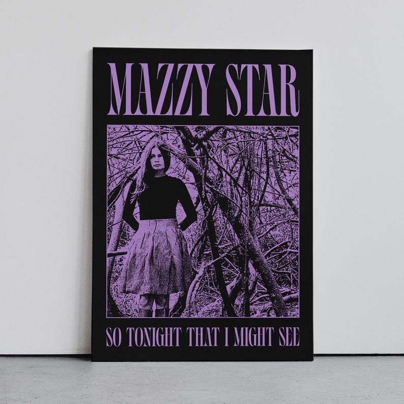 Slowcore Poster Mazzy Star Poster, Music Wall Art, Band Cover Graphic, Dreampop Poster ...