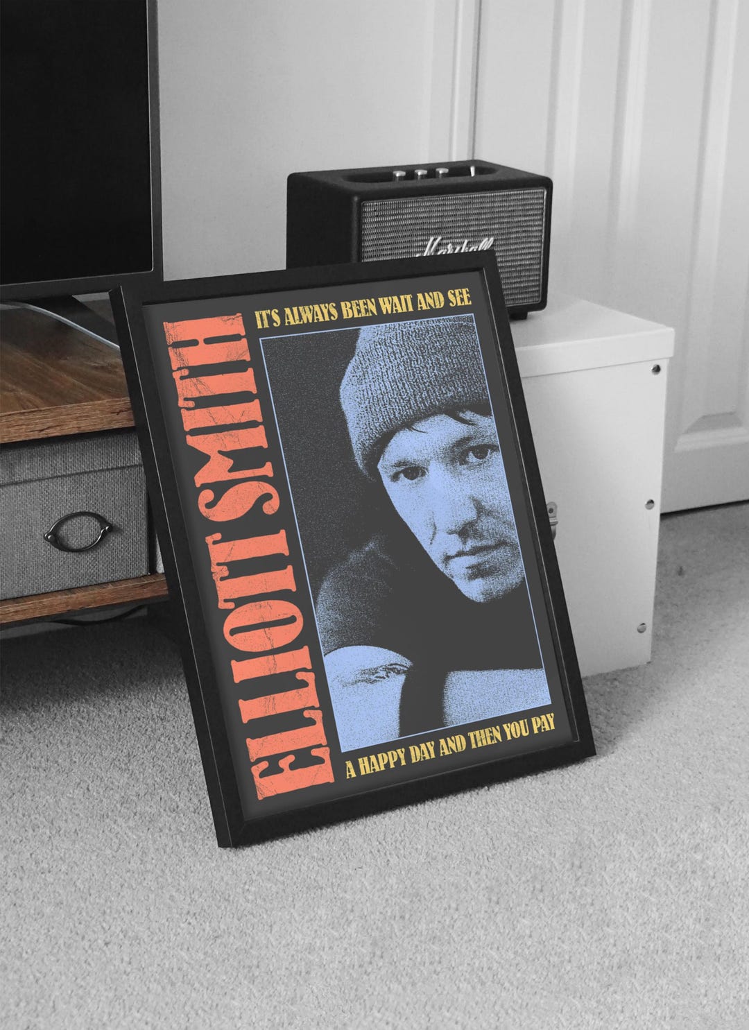 Slowcore Poster Elliot Smith Poster, Music Wall Art, Band Cover Graphic, Slowcore ...