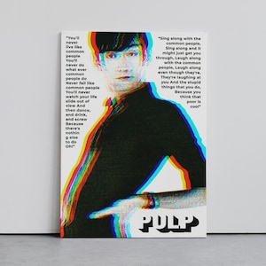Pulp Band Poster, Music Wall Art, Band Cover Graphic, Britpop Poster, Indiepop Poster, Digital Art Print