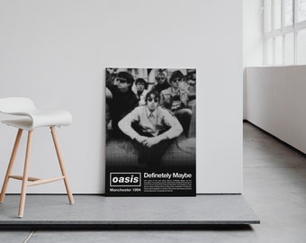 Oasis Poster, Music Wall Art, Band Cover Graphic, Britpop Poster, Rock N Roll Poster, Digital Art Print