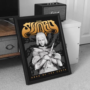 The Sword Fanart Poster, Music Wall Art, Stoner Rock Poster, Doom Metal Poster, Psychedelic Rock Poster, Digital Art Print