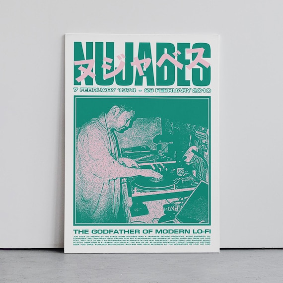 nujabes ポスター NUJABES (jun Seba) Poster, Music Wall Art, Retro Graphic