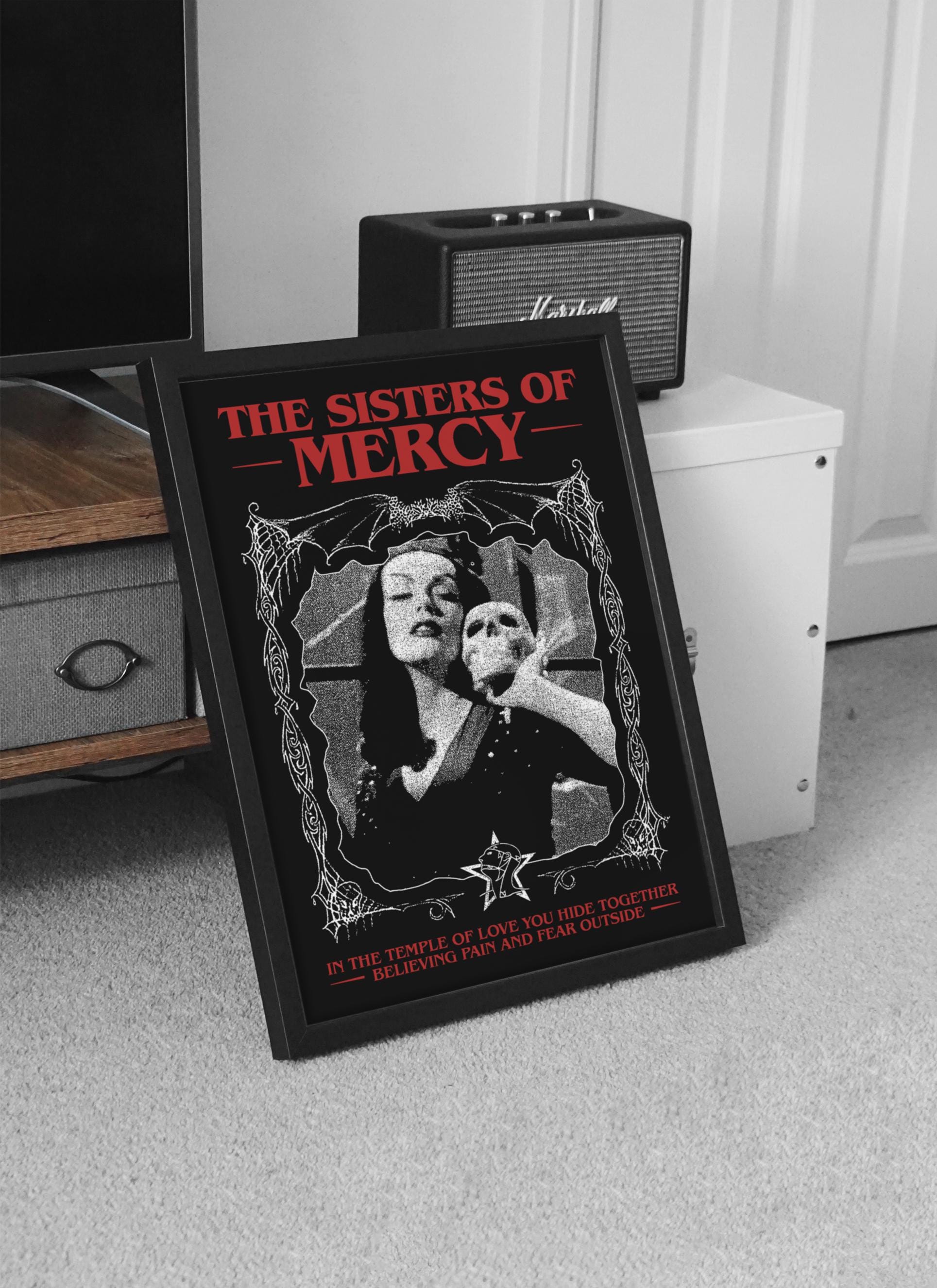 The Sisters of Mercy Poster, Music Wall Art, Band Cover Graphic