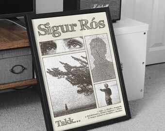 Sigur Ros Poster, Music Wall Art, Post Rock Poster, Art Rock Poster, Ambient Music Poster, Dreampop, Digital Art Print