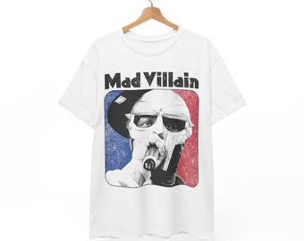 MF Doom ファンアート T シャツ、レトロ グラフィック、アンダーグラウンド ヒップホップ T シャツ、Lofi T シャツ、ジャズ ラップ T シャツ