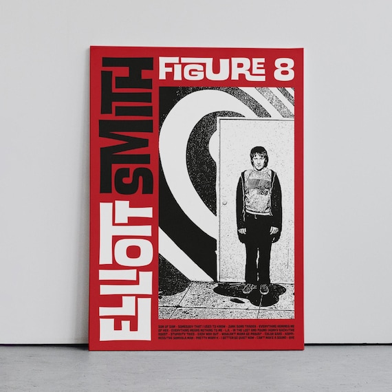 Elliot Smith Poster, Music Wall Art, Band Cover Graphic, Slowcore