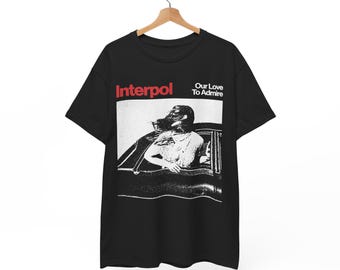 インターポール バンド ファンアート Tシャツ、インディーロック Tシャツ、ポストパンク リバイバル Tシャツ
