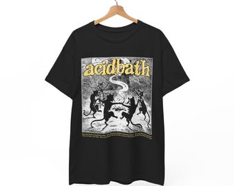 アシッドバスファンアートTシャツ、スラッジメタルTシャツ、ドゥームメタルTシャツ、メタルTシャツ