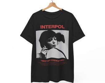 インターポール バンド ファンアート Tシャツ、インディーロック Tシャツ、ポストパンク リバイバル Tシャツ