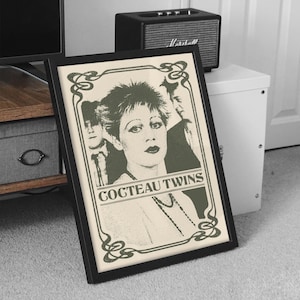 Cocteau Twins Poster, Music Wall Art, Band Cover Graphic, Shoegaze Poster, Dreampop Poster, Digital Art Print