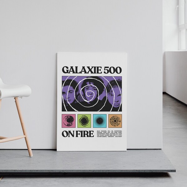 Galaxie 500 Fanart Poster, Music Wall Art, Band Cover Graphic, Music Poster, Digital Art Print