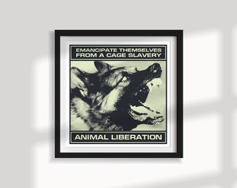 Animal Liberation Poster, Animal Defender Poster, Digital Art print