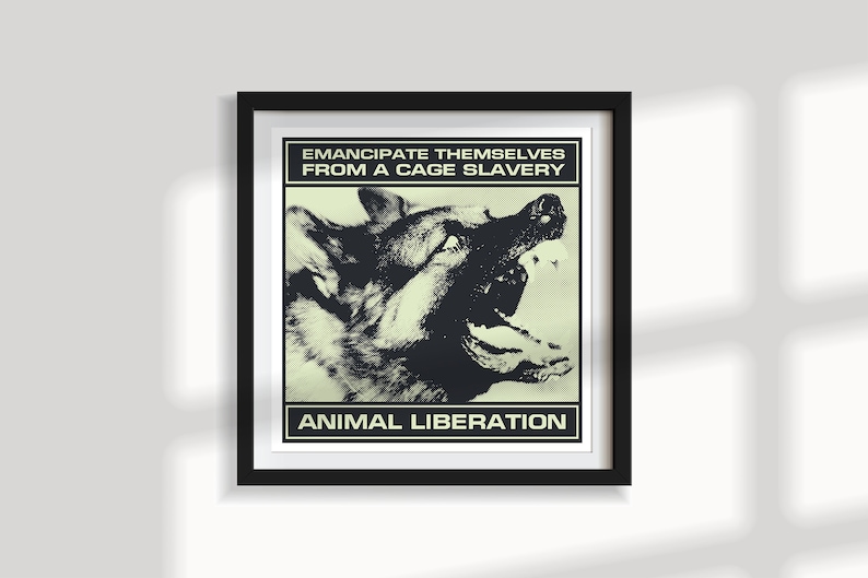 Animal Liberation Poster, Animal Defender Poster, Digital Art print image 1