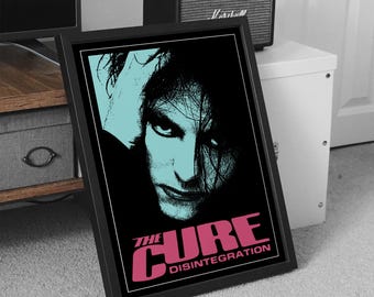 The Cure Poster, Post Punk Poster, New Wave Poster, Goth Rock Poster, Digital Art Print