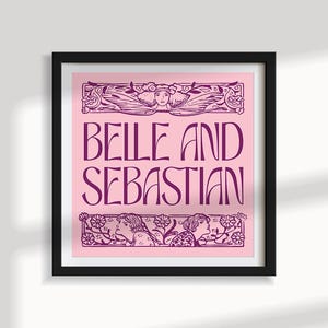Belle and Sebastian Poster, Music Wall Art, Twee Pop Poster, Indie pop Poster, Digital Art Print