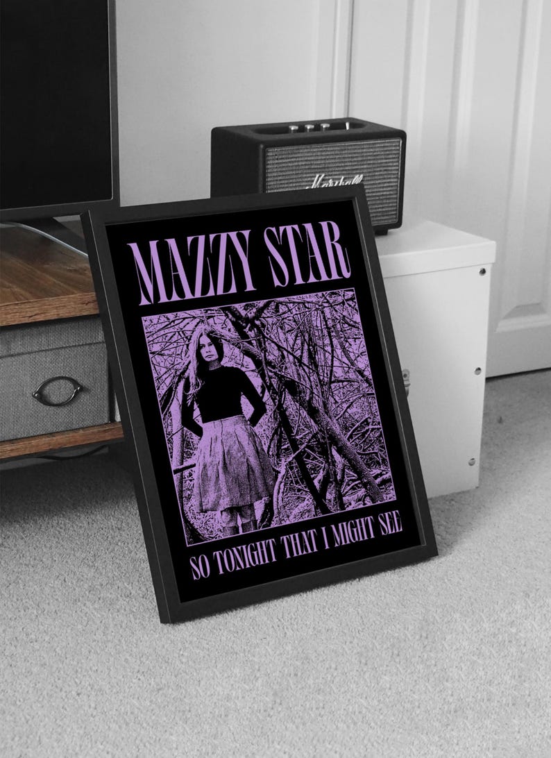 Slowcore Poster Mazzy Star Poster, Music Wall Art, Band Cover Graphic, Dreampop Poster ...