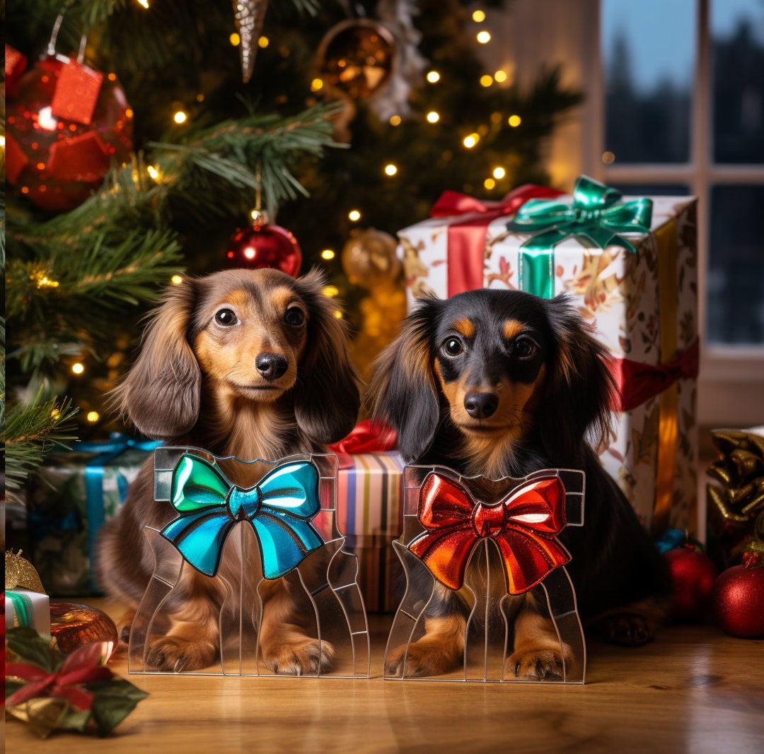Elevate Your Christmas Decor With Our Festive Dachshunds. This Unique ...