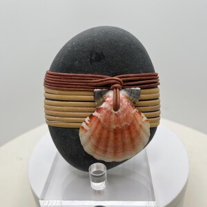 Smooth Natural Rock Wrapped in Cane and Leather, Embellished With a ...